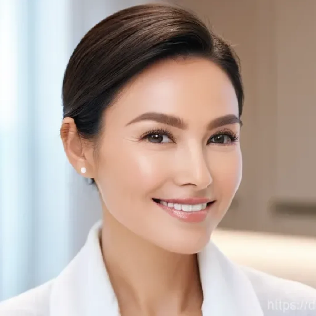 얼굴 윤곽술 효과 - **Prompt Title: Hyaluronic Freshness & Subtle Definition**
    A close-up portrait of a radiant, ele...