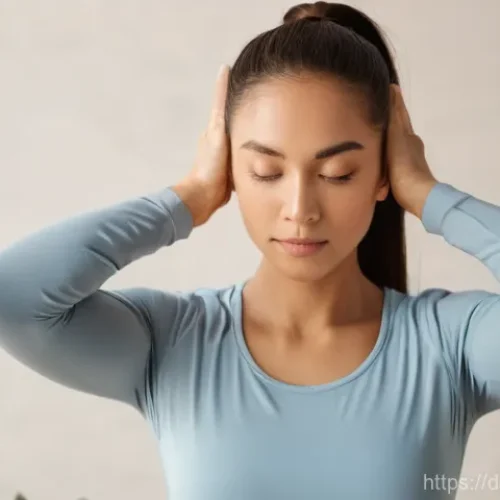얼굴 비대칭 개선법 - **Prompt 1: Serene Face Yoga Practice**
    A tranquil portrait of a young woman, mid-20s, with a ge...