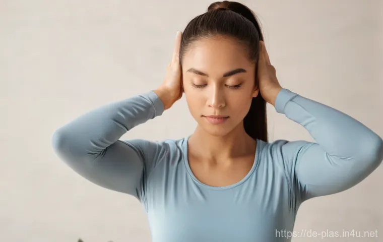 얼굴 비대칭 개선법 - **Prompt 1: Serene Face Yoga Practice**
    A tranquil portrait of a young woman, mid-20s, with a ge...
