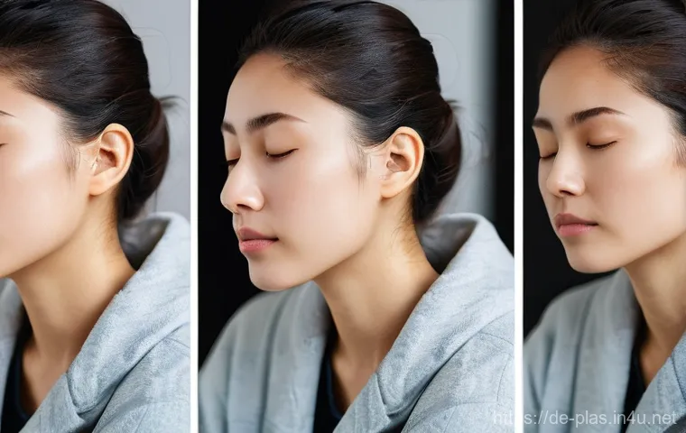 얼굴 비대칭 개선법 - **Prompt 1: Serene Face Yoga Practice**
    A tranquil portrait of a young woman, mid-20s, with a ge...