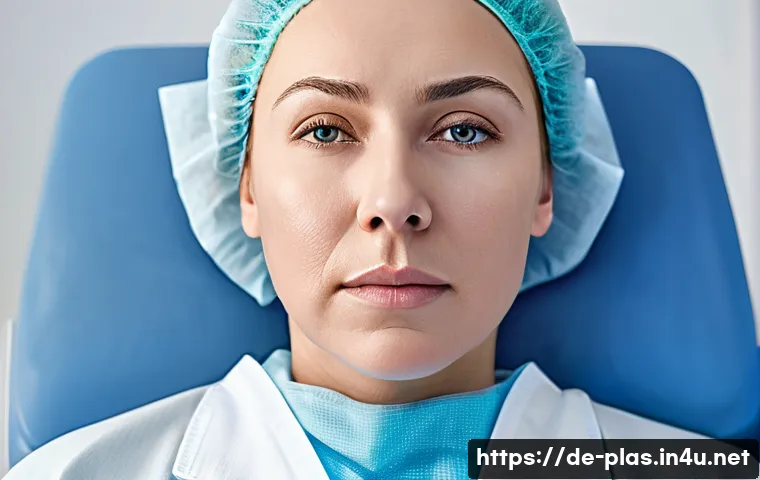 광대 축소 수술 부작용 - A detailed medical illustration of a human face post-jaw reduction surgery showing typical swelling ...